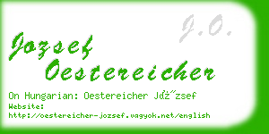 jozsef oestereicher business card